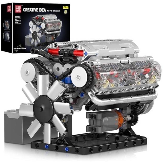 لگو موتور ماشین v8 Engine کد ۱۰۰۸۸ تعداد قطعات ۵۵۲ مولد کینگ