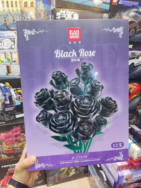 لگو ساختنی گل رز سیاه کد T2124 black rose gad misi
