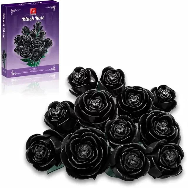 لگو ساختنی گل رز سیاه کد T2124 black rose gad misi
