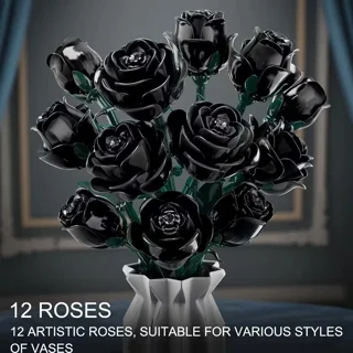 لگو ساختنی گل رز سیاه کد T2124 black rose gad misi