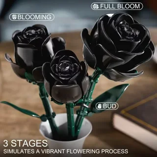 لگو ساختنی گل رز سیاه کد T2124 black rose gad misi