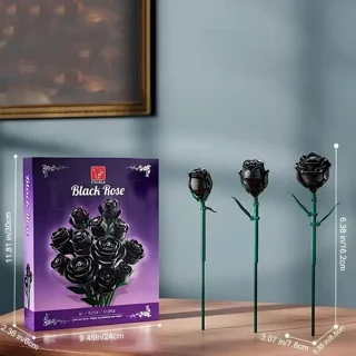 لگو ساختنی گل رز سیاه کد T2124 black rose gad misi
