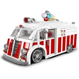 لگو ساختنی ماشین ون بستنی ice cream truck مولد کینگ کد10039 تعداد قطعات 1078