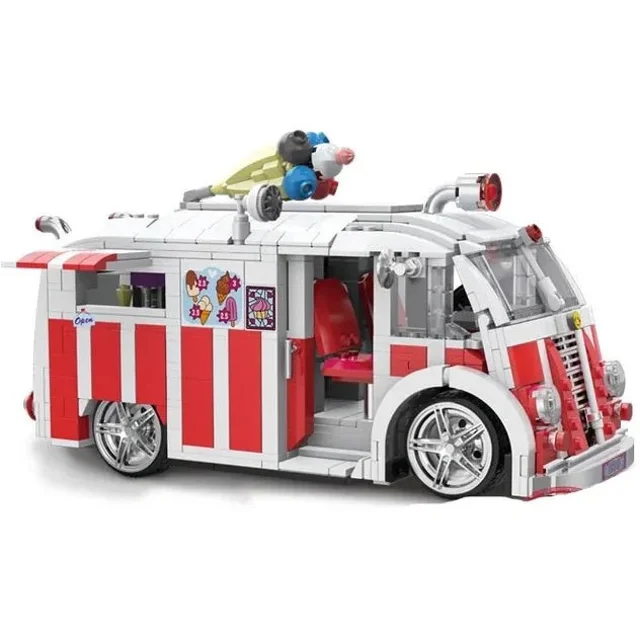 لگو ساختنی ماشین ون بستنی ice cream truck مولد کینگ کد10039 تعداد قطعات 1078
