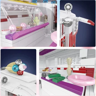 لگو ساختنی ماشین ون بستنی ice cream truck مولد کینگ کد10039 تعداد قطعات 1078