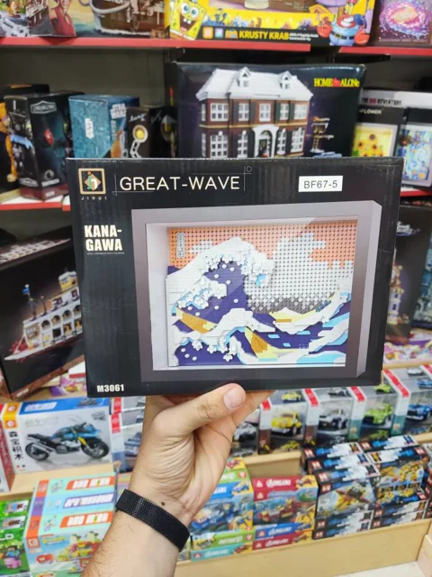 لگو ساختنی تابلو موج دریا  great wave kana gave  کد M3061