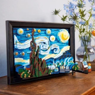 لگو ساختنی تابلو شب پرستاره ونگوگ starlight sky  کد M3062