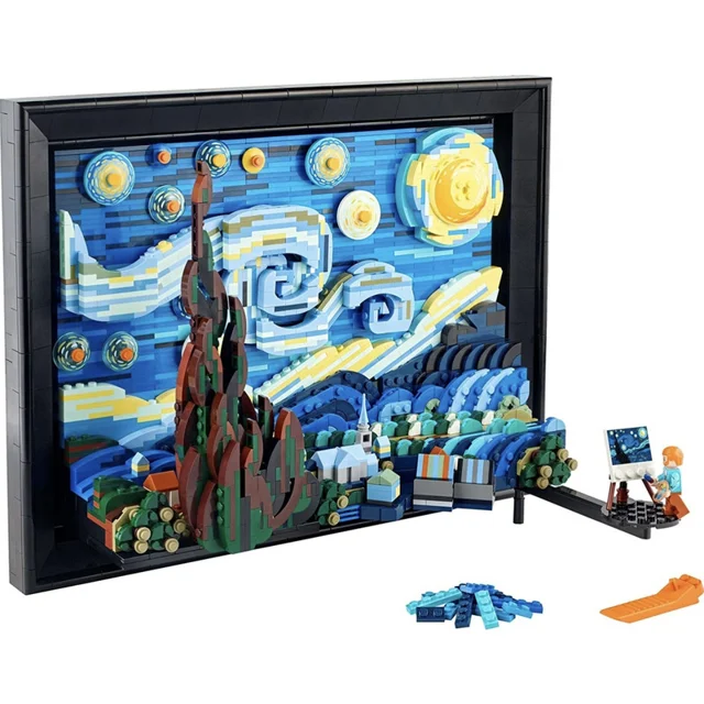 لگو ساختنی تابلو شب پرستاره ونگوگ starlight sky  کد M3062