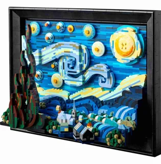 لگو ساختنی تابلو شب پرستاره ونگوگ starlight sky  کد M3062