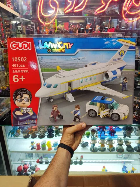 لگو ساختنی هوایپیما livin city  GUDI کد 10502 تعداد قطعات 461