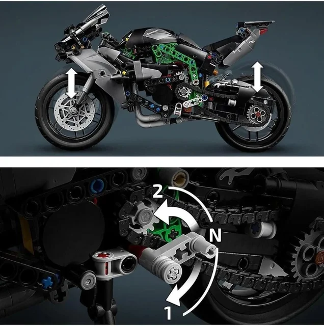 لگو ساختنی موتور کاواساکی نینجا kawasaki ninja h2 کد 88035 تعداد قطعات 643