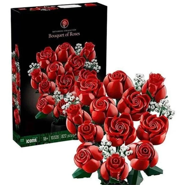 لگو ساختنی دسته گل رز bouquet of roses کد 1328 تعداد قطعات822