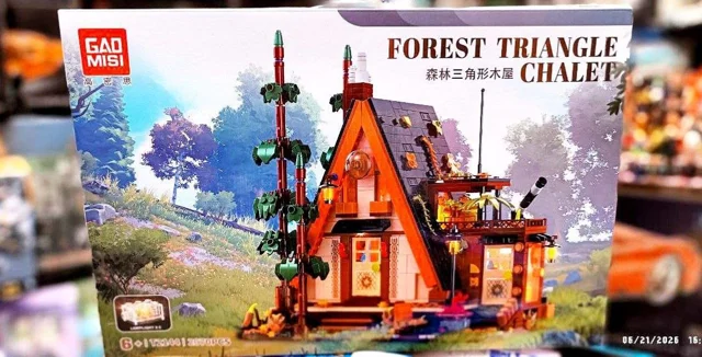 لگو ساختنی کلبه چوبی جنگلی مثلثی forest triangle chalet