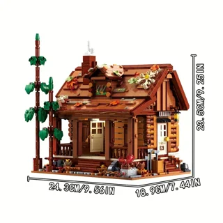 لگو ساختنی کلبه چوبی جنگلی forest wooden house کد t2143 تعداد قطعات 2264