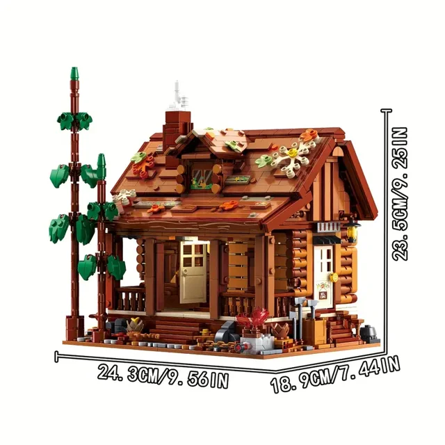 لگو ساختنی کلبه چوبی جنگلی forest wooden house کد t2143 تعداد قطعات 2264