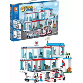 لگو ساخنتنی ساختمان بیمارستان hospital city کدfc3328 تعداد قطعات 687