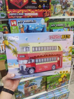 لگو ساختنی اتوبوس دو طبقه travel bus down town zhe gadکد 991015 تعداد قطعات 642