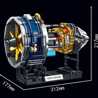 لگو ساختنی موتور سفینه فضائی aircraft engine gad misi کد T4064 تعداد قطعات 1645