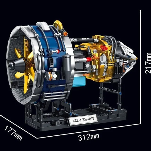 لگو ساختنی موتور سفینه فضائی aircraft engine gad misi کد T4064 تعداد قطعات 1645