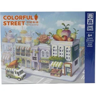 لگو ساختنی خیابان رنگارنگ colorful street zhe gad کد QJ5276 تعداد قطعات 1219