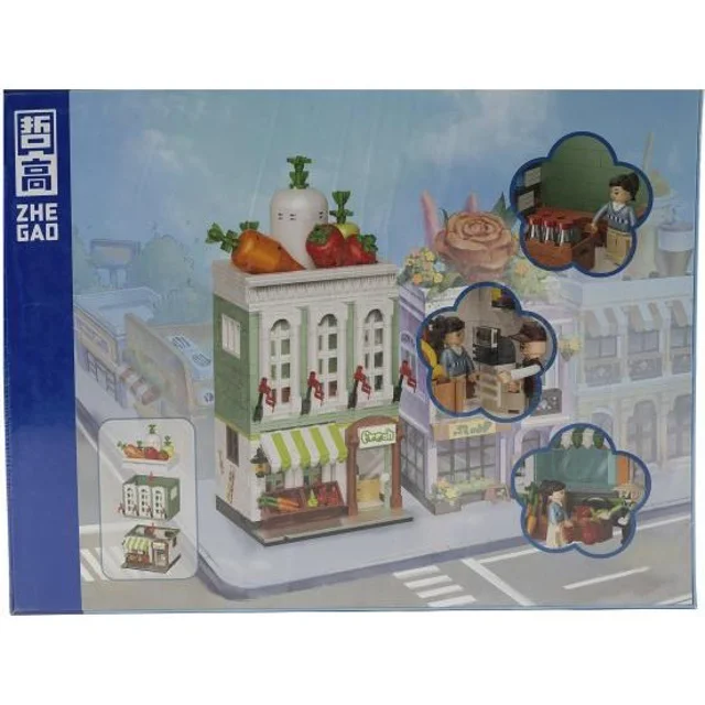 لگو ساختنی خیابان رنگارنگ colorful street zhe gad کد QJ5276 تعداد قطعات 1219