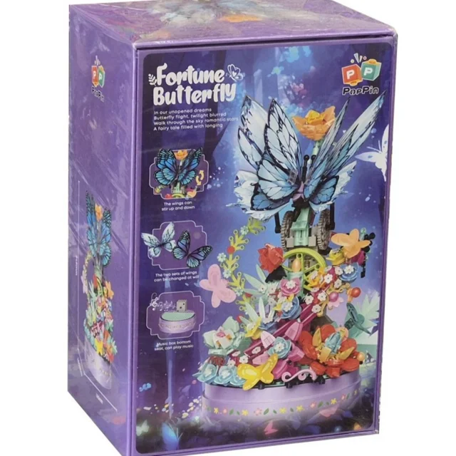 لگو ساختنی پاپین مدل پروانه و گلFORTUNR BUTTERFLY کد 663502 تعداد قطعات 630
