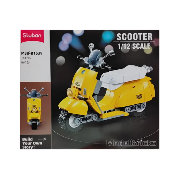 لگو ساختنی اسکوتر زرد کد B1539 تعداد قطعات 161