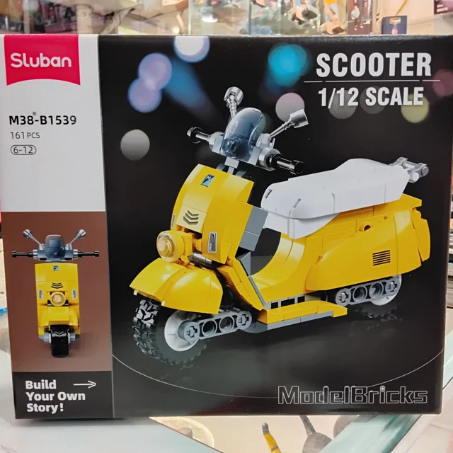 لگو ساختنی اسکوتر زرد کد B1539 تعداد قطعات 161