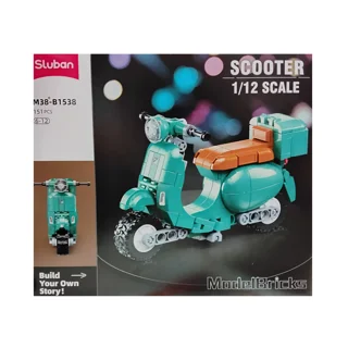 لگو ساختنی اسکوتر آبی کد B1538 تعداد قطعات 151