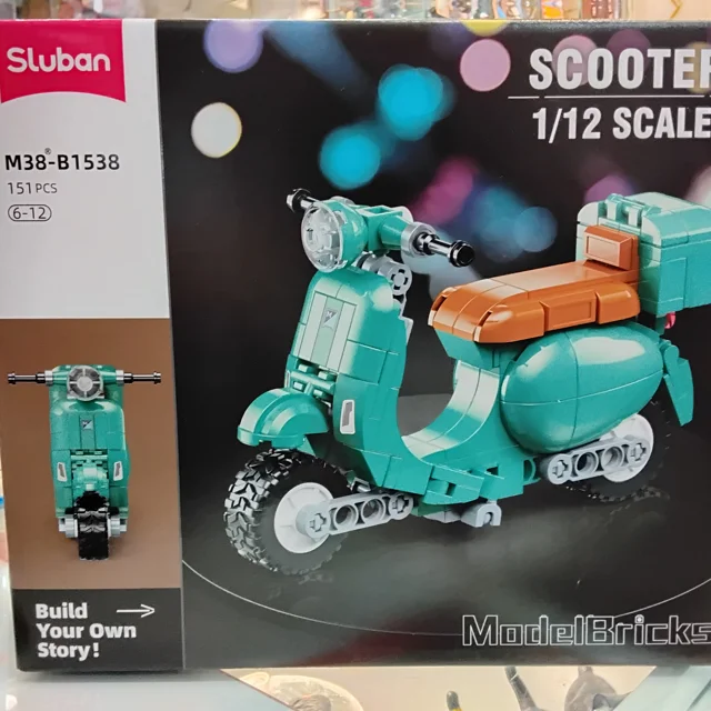 لگو ساختنی اسکوتر آبی کد B1538 تعداد قطعات 151