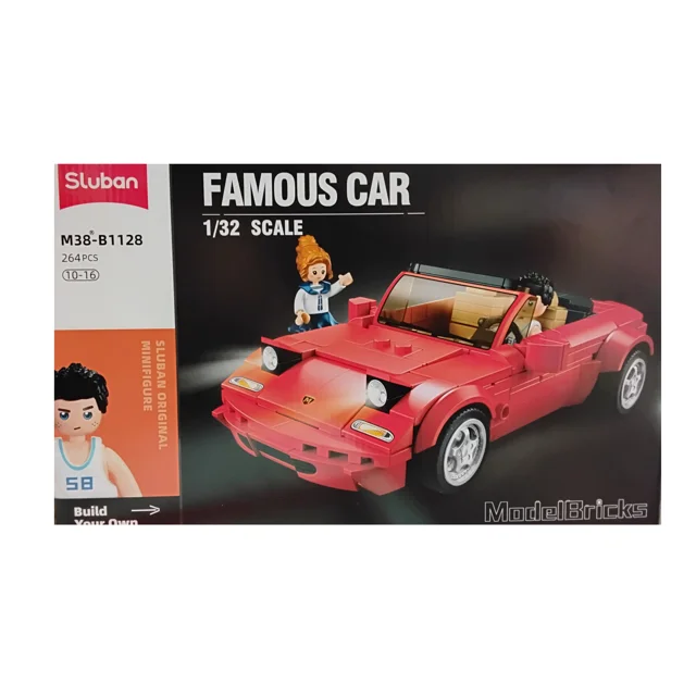 لگو ساختنی ماشین قرمزFAMOUS CAR کد B1128 تعداد قطعات264