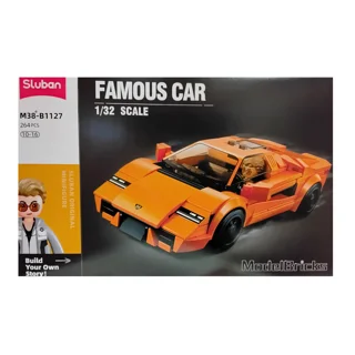 لگو ساختنی ماشین نارنجی FAMOUS CARکد B1127 تعداد قطعات264