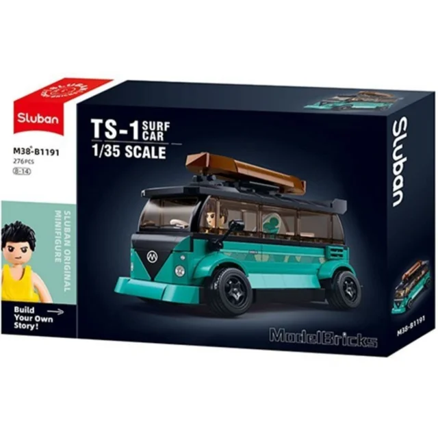 لگو ساختنی مینی ون سبز FAMOUS CAR کد B1191 تعداد قطعات276