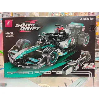 لگو ساختنی ماشین مسابقه ای SONIC DRIFT کد XZ0003 تعداد قطعات 406