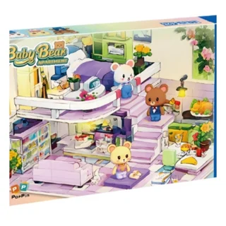 لگو ساختنی پاپین مدل خانه ی خرس کوچک BABY BEAR POPIN کد 613012 تعداد قطعات 1110