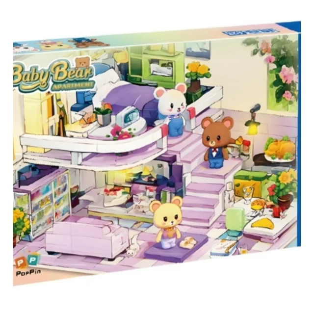 لگو ساختنی پاپین مدل خانه ی خرس کوچک BABY BEAR POPIN کد 613012 تعداد قطعات 1110