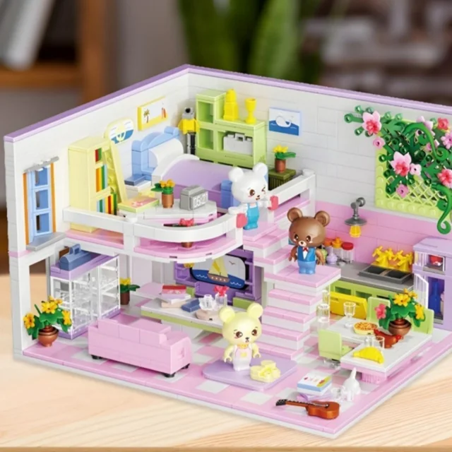 لگو ساختنی پاپین مدل خانه ی خرس کوچک BABY BEAR POPIN کد 613012 تعداد قطعات 1110