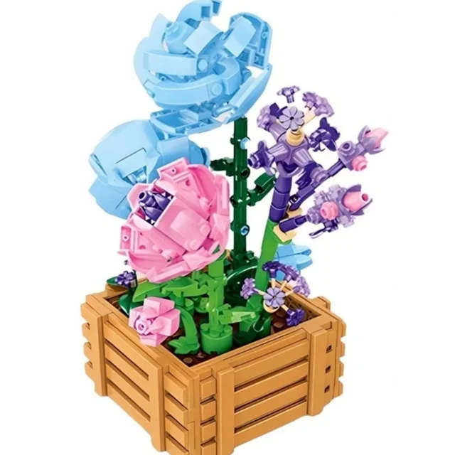 لگو ساختنی مدل گلدان گل رز ROSE STUDIO FLOWER  کد9109A تعداد قطعات 550