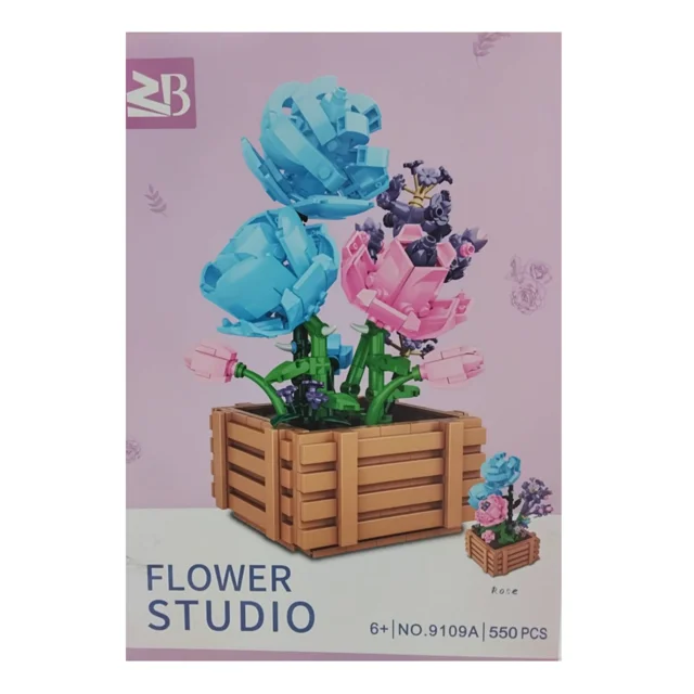 لگو ساختنی مدل گلدان گل رز ROSE STUDIO FLOWER  کد9109A تعداد قطعات 550