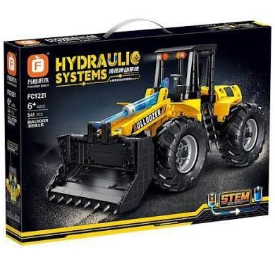 لگو ساختنی بولدوزر بخار BULLDOZER کد FC9221 تعداد قطعات 541 HYDLUALIC SYSTEM